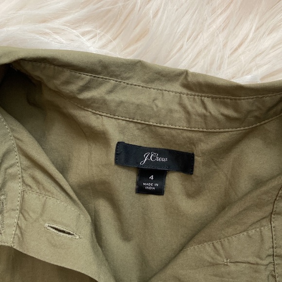 J.CREW SOLID OLIVE GREEN BUTTON-ON ROMPER SIZE 4 - Picture 8 of 9